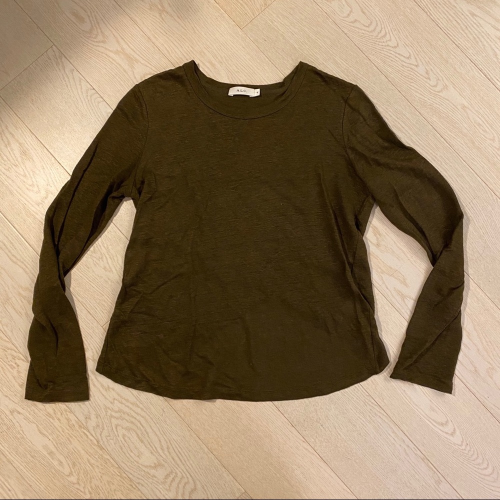 ALC High-Low Linen Top
